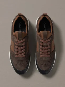 Signature hardloopsneakers van suède met logo