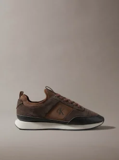 Signature hardloopsneakers van suède met logo
