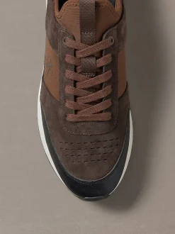 Signature hardloopsneakers van suède met logo