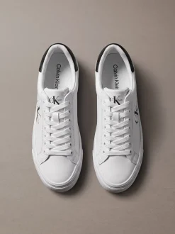 Signature leren plateausneakers