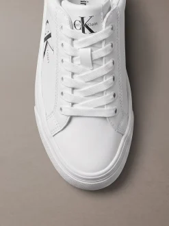 Signature leren plateausneakers