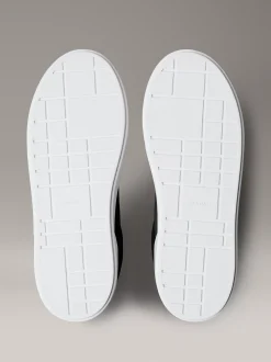 Signature leren plateausneakers met logo