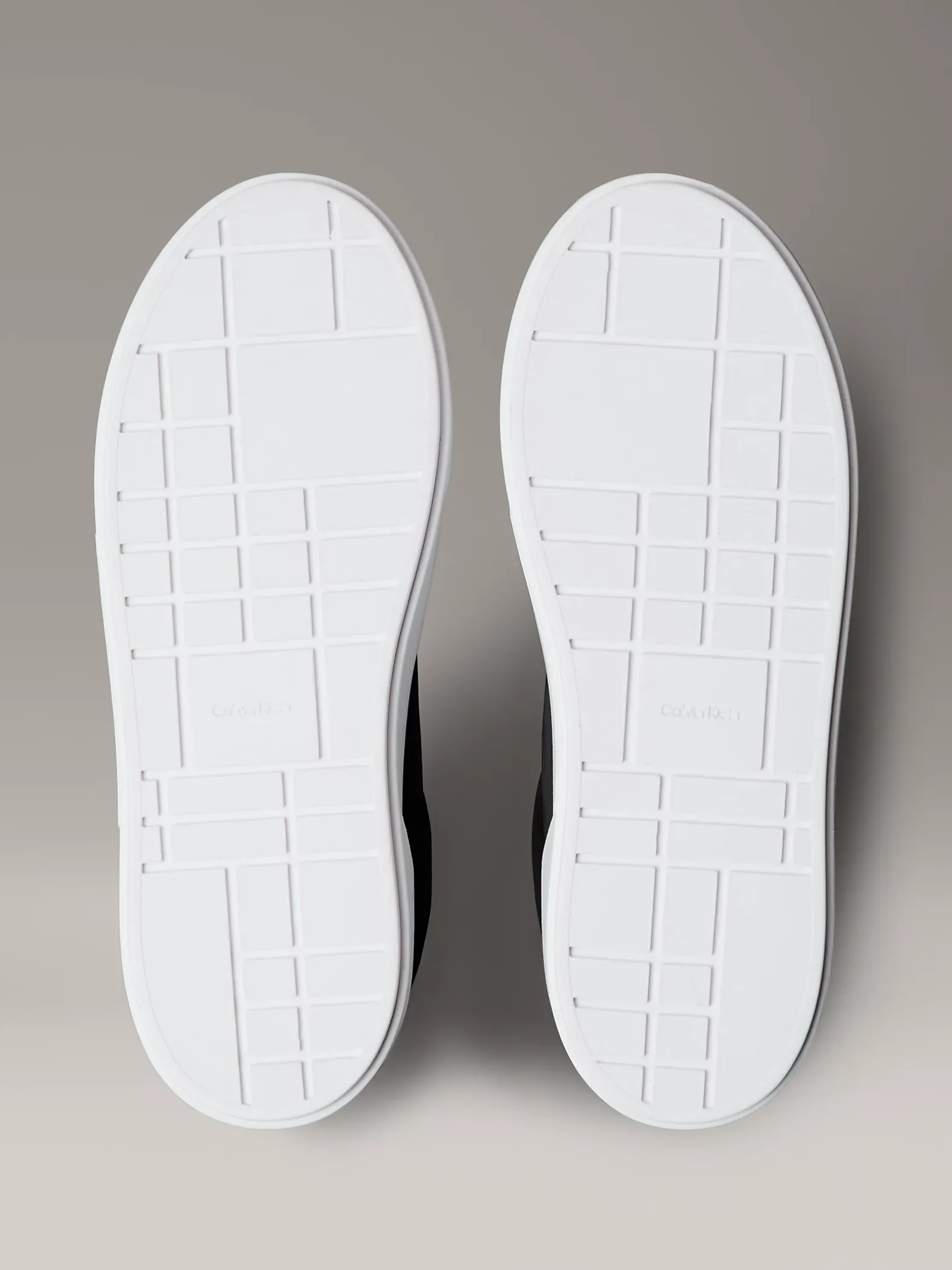 Signature leren plateausneakers met logo