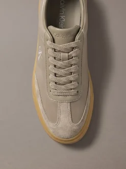 Signature leren sneakers met logo