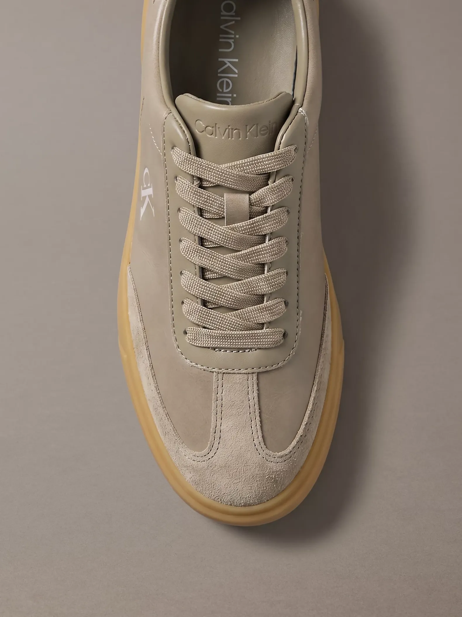 Signature leren sneakers met logo