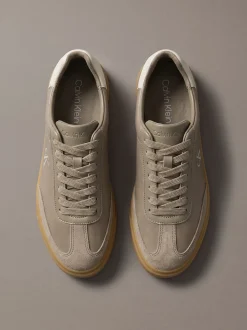 Signature leren sneakers met logo