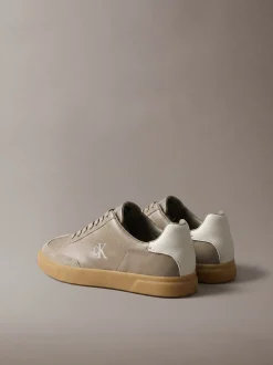 Signature leren sneakers met logo