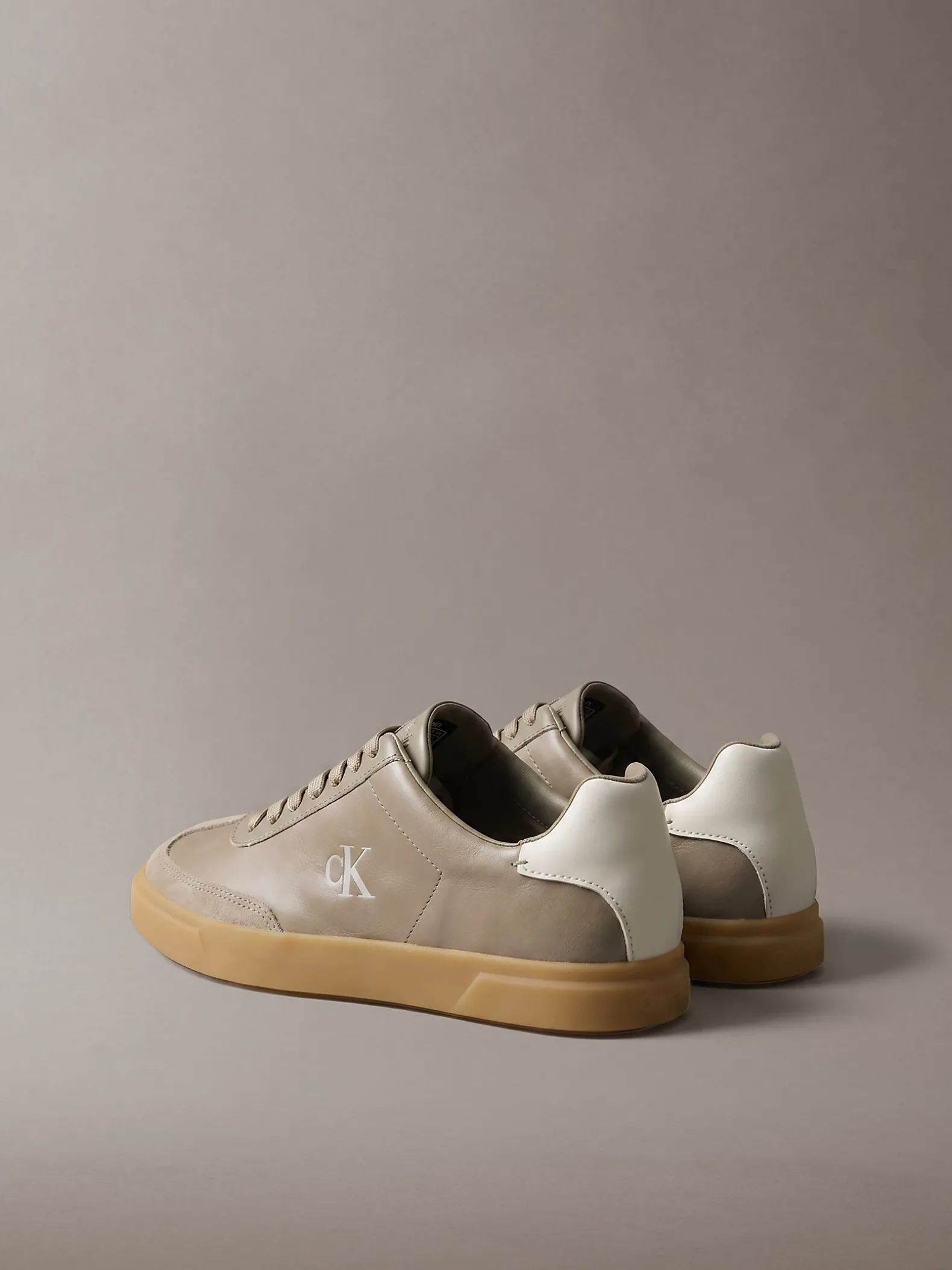 Signature leren sneakers met logo