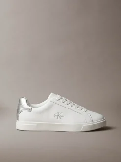 Signature leren sneakers met logo