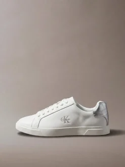 Signature leren sneakers met logo