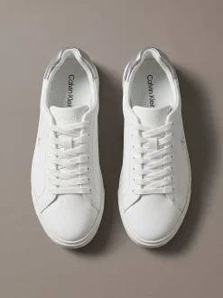 Signature leren sneakers met logo
