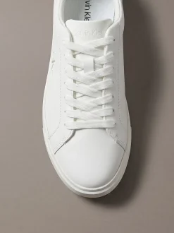 Signature leren sneakers met logo
