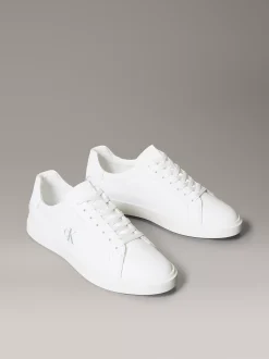 Signature leren sneakers met logo