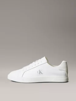 Signature leren sneakers met logo