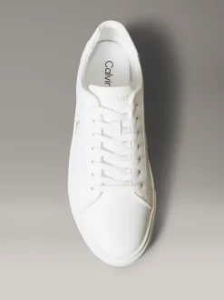 Signature leren sneakers met logo