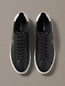 Signature leren sneakers met logo