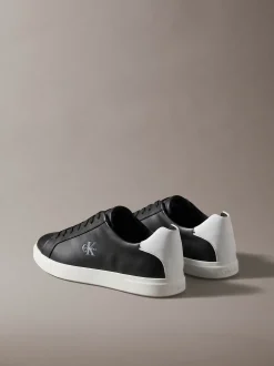 Signature leren sneakers met logo