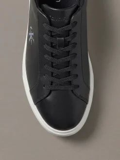 Signature leren sneakers met logo