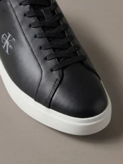 Signature leren sneakers met logo