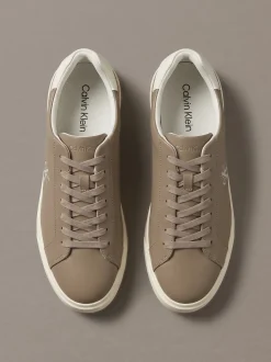 Signature leren sneakers met logo