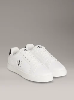 Signature leren sneakers met logo