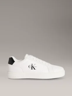 Signature leren sneakers met logo