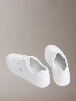 Signature leren sneakers met logo