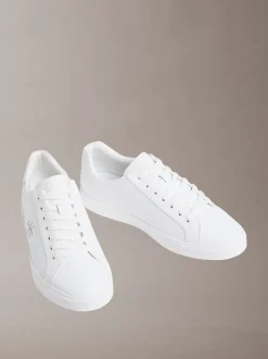 Signature leren sneakers met logo