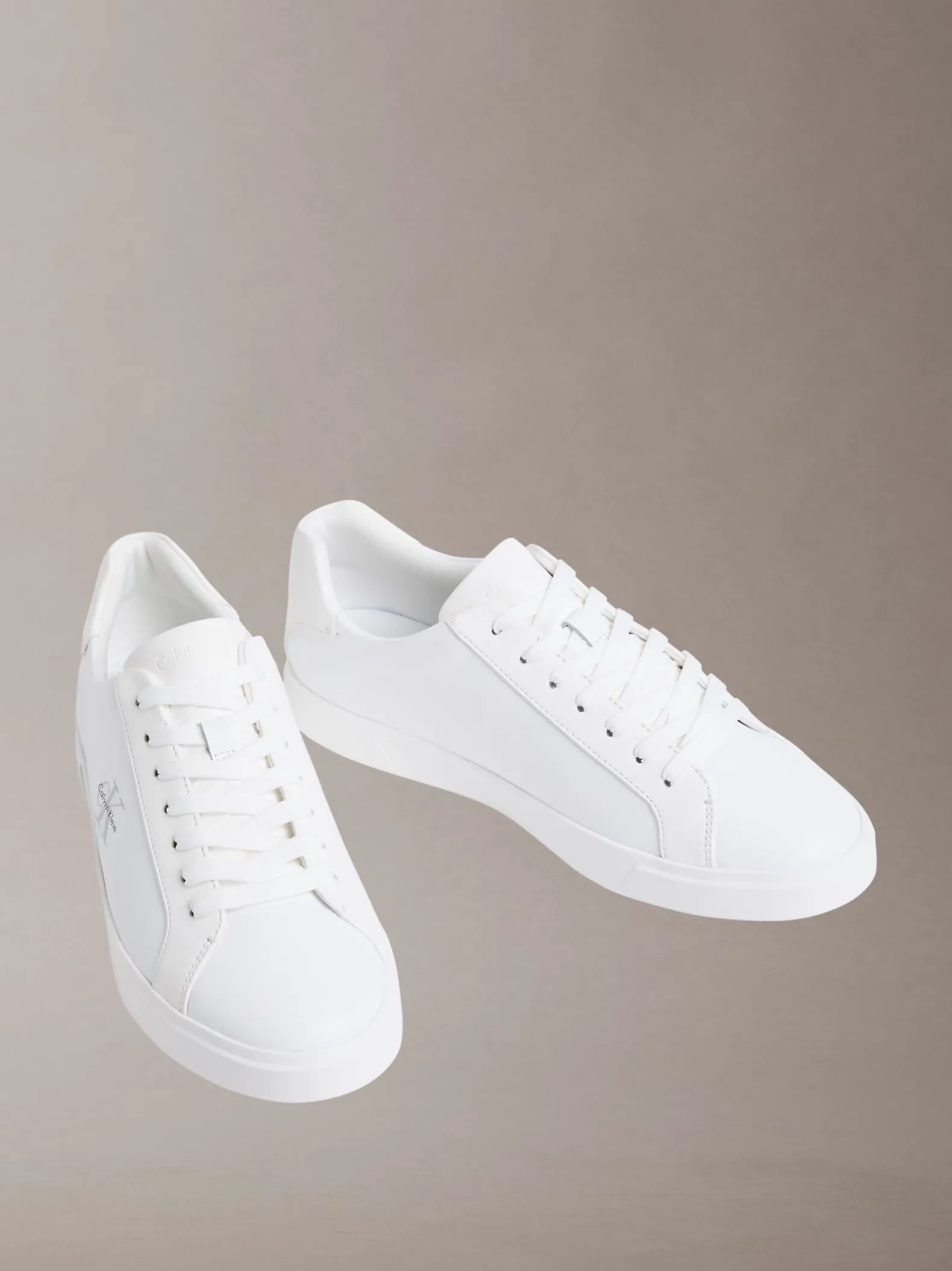 Signature leren sneakers met logo