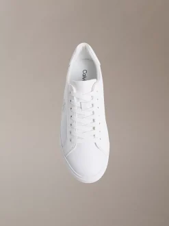Signature leren sneakers met logo