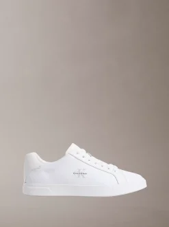 Signature leren sneakers met logo
