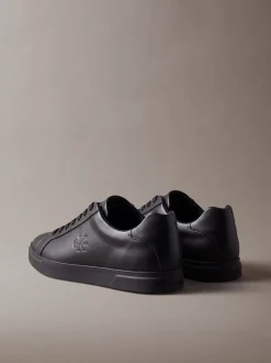 Signature leren sneakers met logo