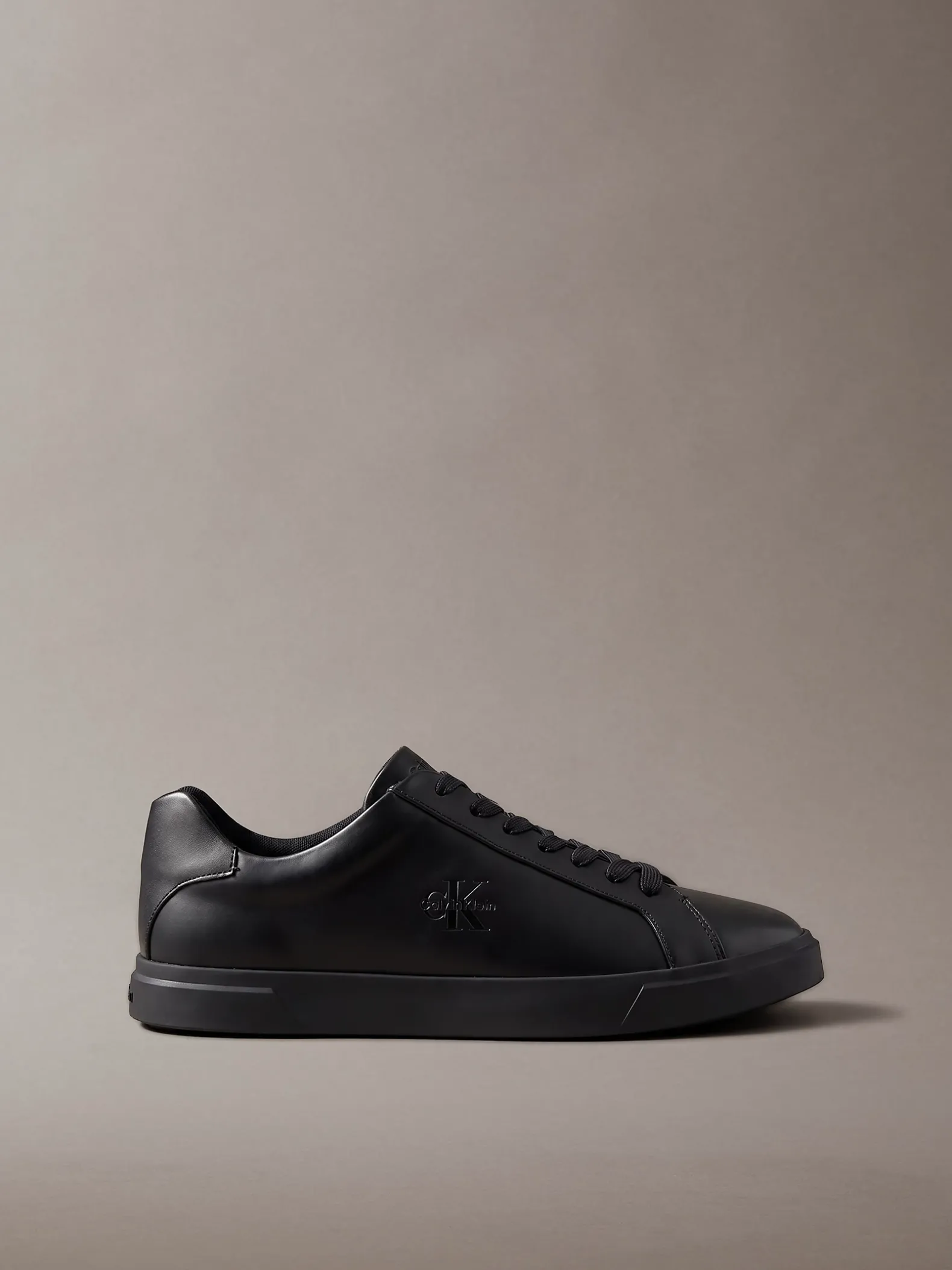 Signature leren sneakers met logo