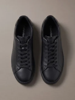 Signature leren sneakers met logo