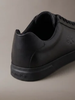 Signature leren sneakers met logo