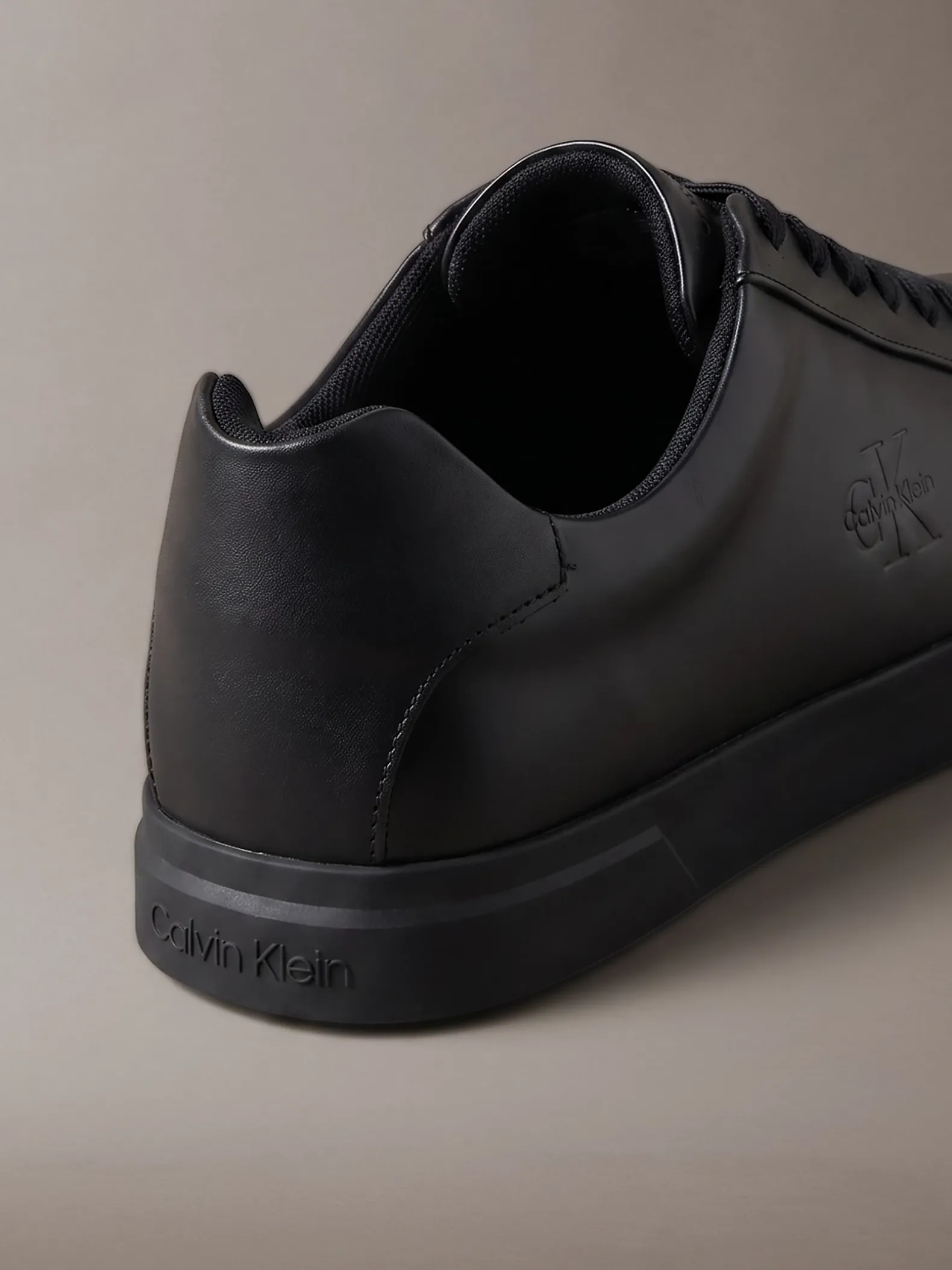 Signature leren sneakers met logo