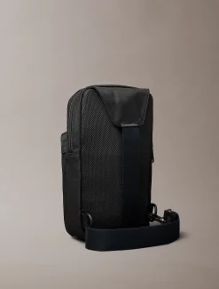 Signature nylon schoudertas met logo