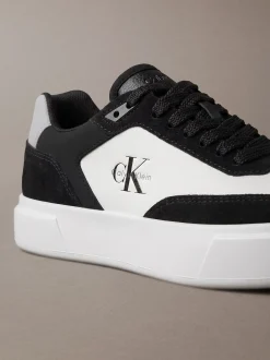 Signature sneakers van leer en suède