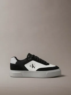 Signature sneakers van leer en suède
