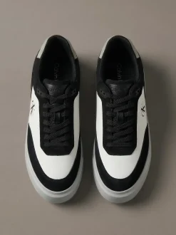 Signature sneakers van leer en suède