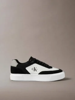 Signature sneakers van leer en suède