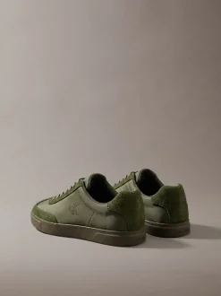 Signature sneakers van suèdemix met logo
