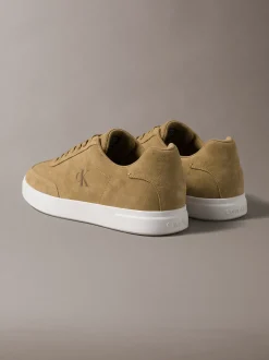 Signature suède sneakers met logo