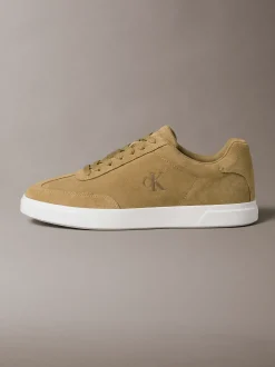Signature suède sneakers met logo