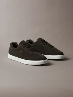 Signature suède sneakers met logo