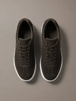 Signature suède sneakers met logo
