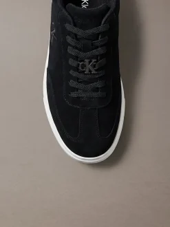 Signature suède sneakers met logo