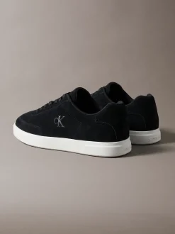 Signature suède sneakers met logo