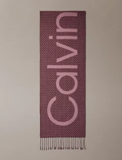 Sjaal van wolmix met embleemlogo