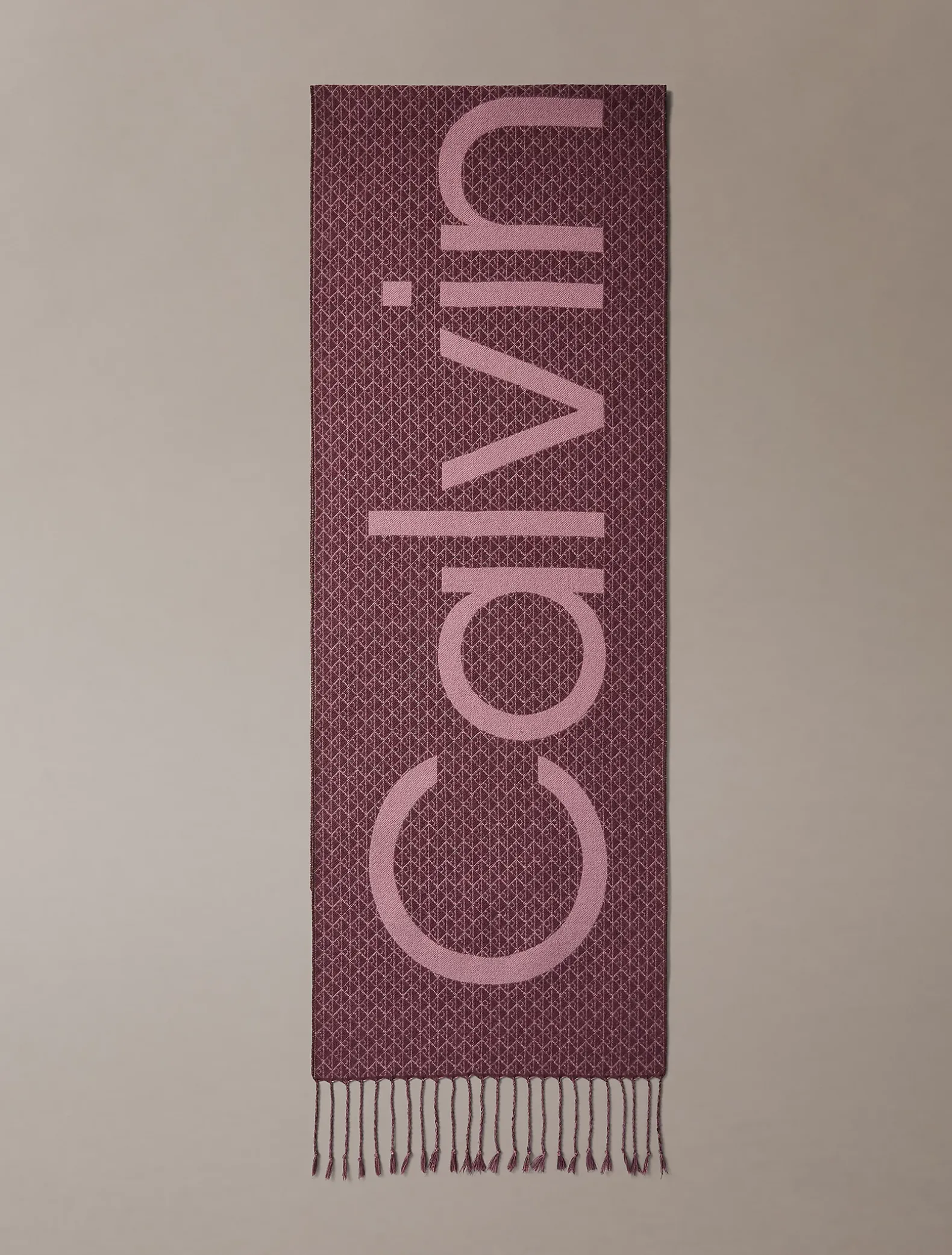 Sjaal van wolmix met embleemlogo